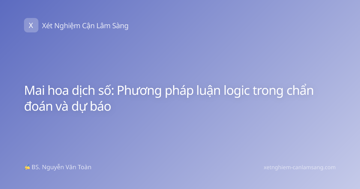 Mai hoa dịch số: Phương pháp luận logic trong chẩn đoán và dự báo